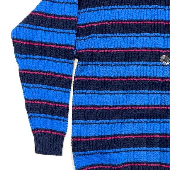 Unworn 90s Heavyweight Striped Pullover Sweater - Picture 3 of 4